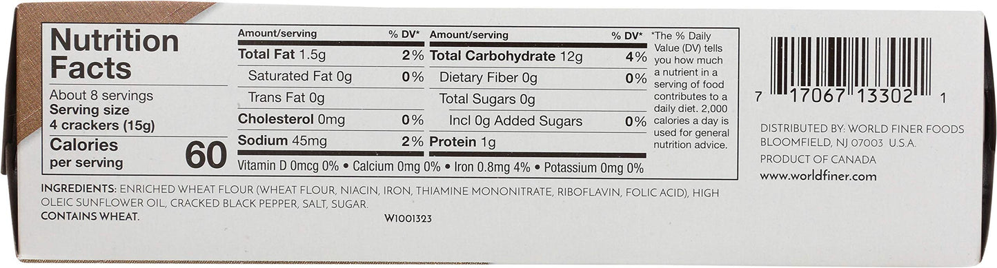 Wellington Cracked Pepper Crackers, 4.4-Ounces (Pack of 12)