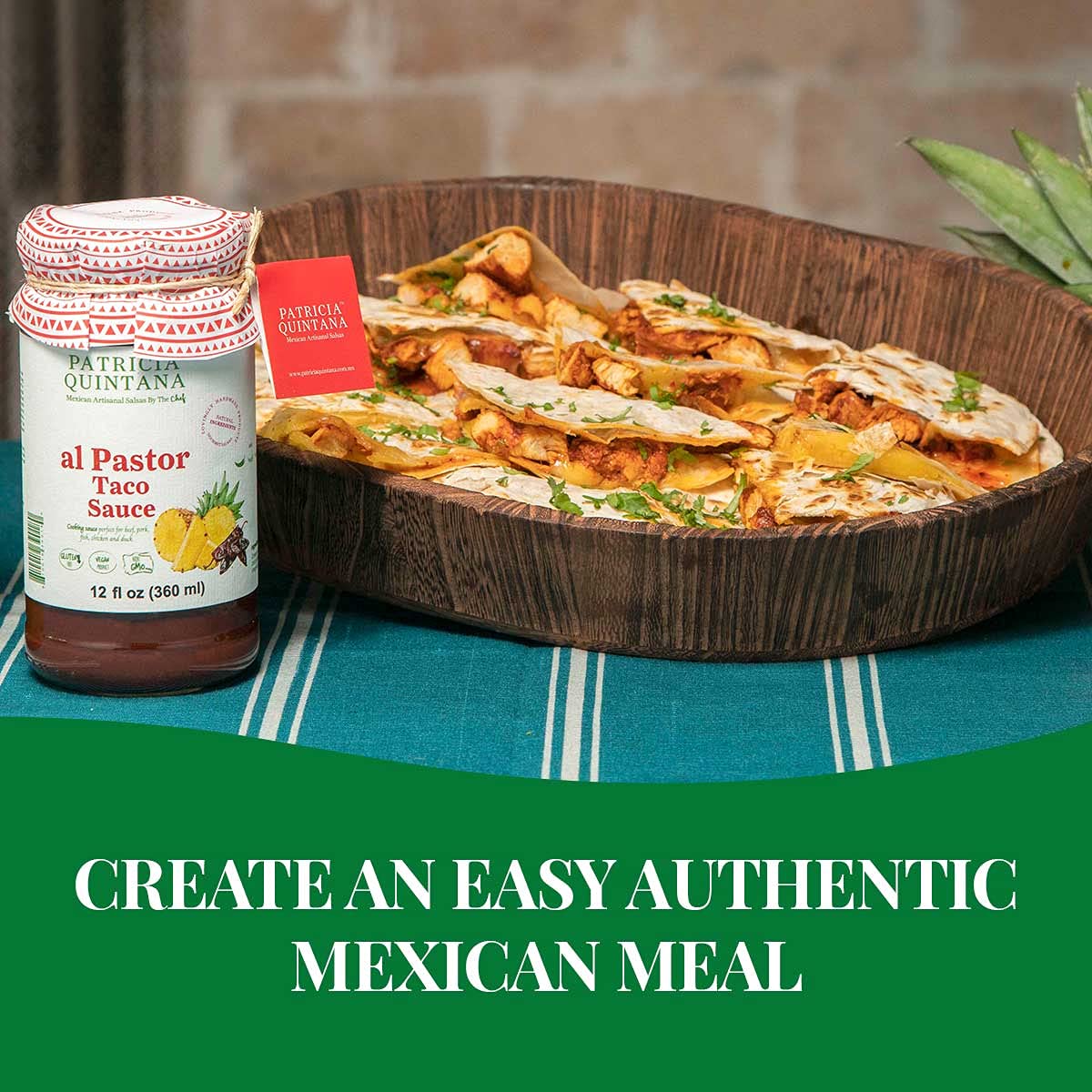 Patricia Quintana Al Pastor Cooking Sauce - Authentic Artisanal Mexican Marinades - Perfect For Making Al Pastor Tacos, Al Pasto