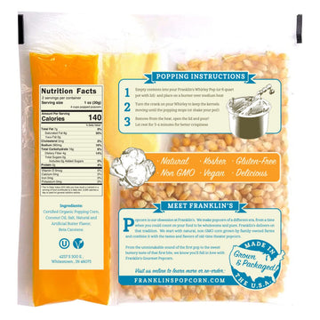 Franklin'S Gourmet Popcorn All-In-One Popcorn Packs For Popcorn Machine - 2Oz Pack Of 24 - Made In Usa - Classic Popcorn Bags Wi