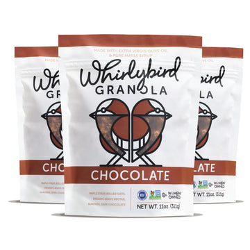Whirlybird Granola Chocolate, Gluten-Free, Non-Gmo, Kosher, Vegan, 11Oz (Pack Of 3)