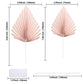 Gyufise Paper Palm Fan Cake Toppers, 12 cm x 5.1 inches, Pink, Model ZN0680-5, Ideal for DIY Crafts and Party Decorations