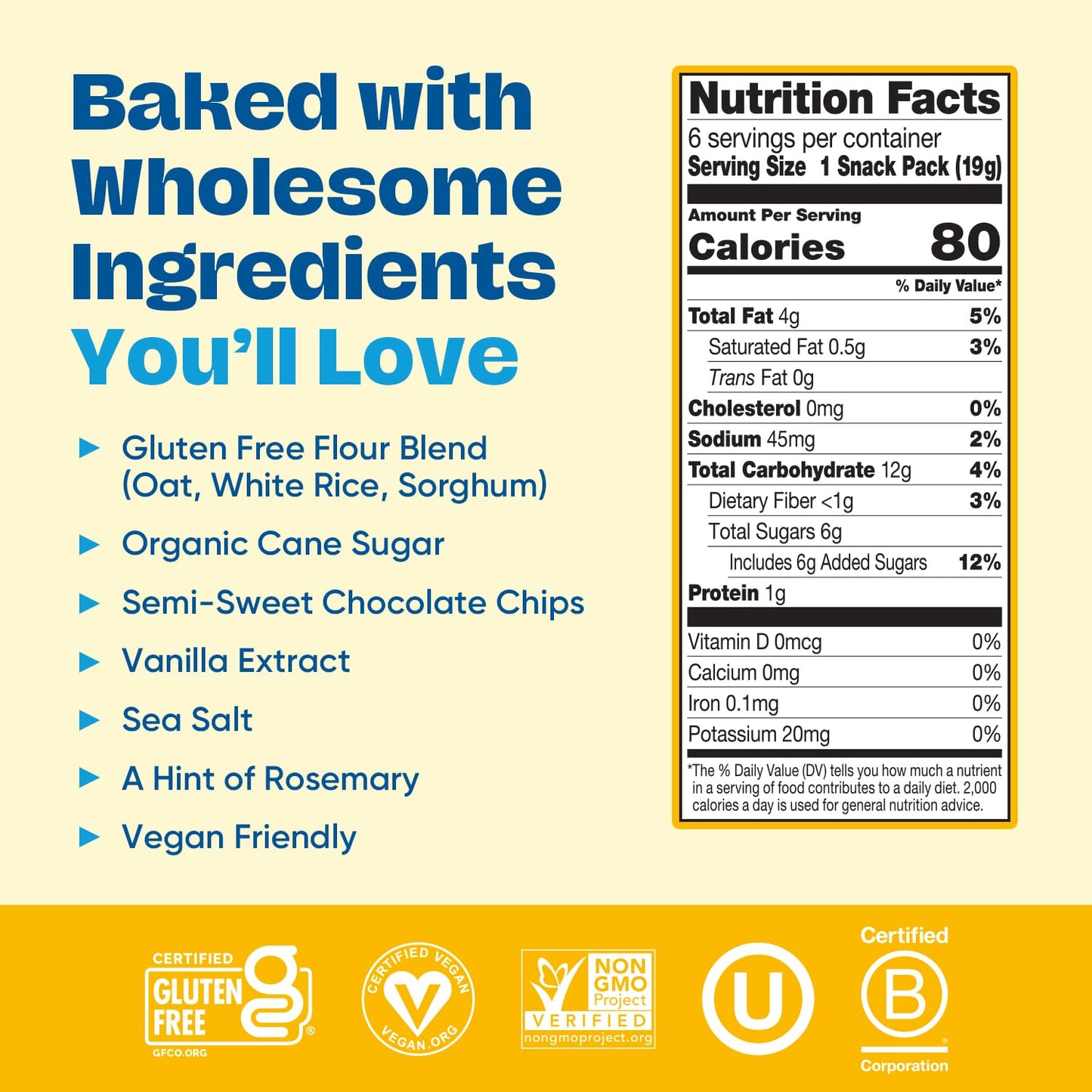 Gluten Free Partake Mini Crunchy Chocolate Chip Cookies + Bonus Bag of Classic Grahams - Vegan - Free From the Top 9 Allergens I