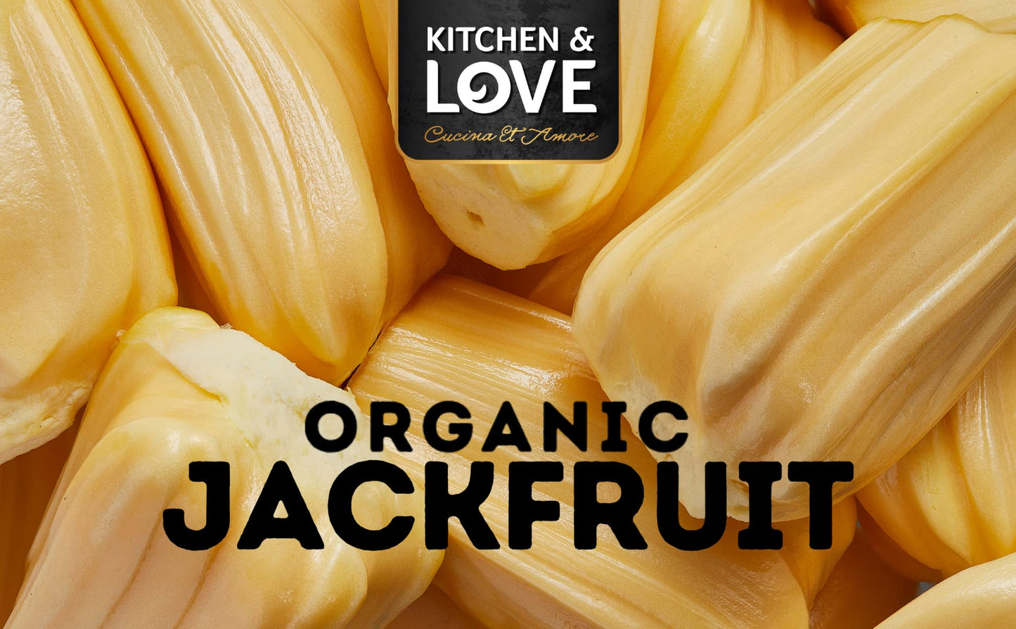 Kitchen And Love, Jackfruit Lightly Seasoned, Organic, Fully Cooked, Versatile Plant Based Meat Alternative, Gluten Free, 90 Sec