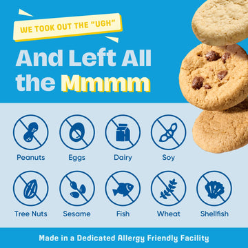 Partake Foods Gluten Free Soft Baked Cookies Variety Pack (Chocolate Chip, Snickerdoodle, Lemon) - Vegan - Free From the Top 9 A