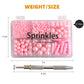 Kasvan Pink Mix Sugar Sprinkles - Edible Candy Pearls With 4-Claw Sprinkle Pen,118G/4.16 Oz, Gift Box Pack, Baking Cake Decorations, Ice Cream Toppings And Cookie Decorating (Pink)