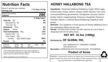 Damtuh Honey Jeju Hallabong Tangerine - Natural Sweetness With Real Tangerine Slices, No Artificial Additives - Perfect For Tea,