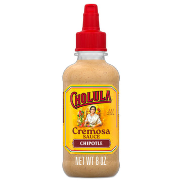 Cholula Cremosa Sauce, Chipotle, Medium Heat, Creamy, Smoky, Squeezable Topping For Elotes, Tacos, Soup, Tostadas, Nachos and Mo