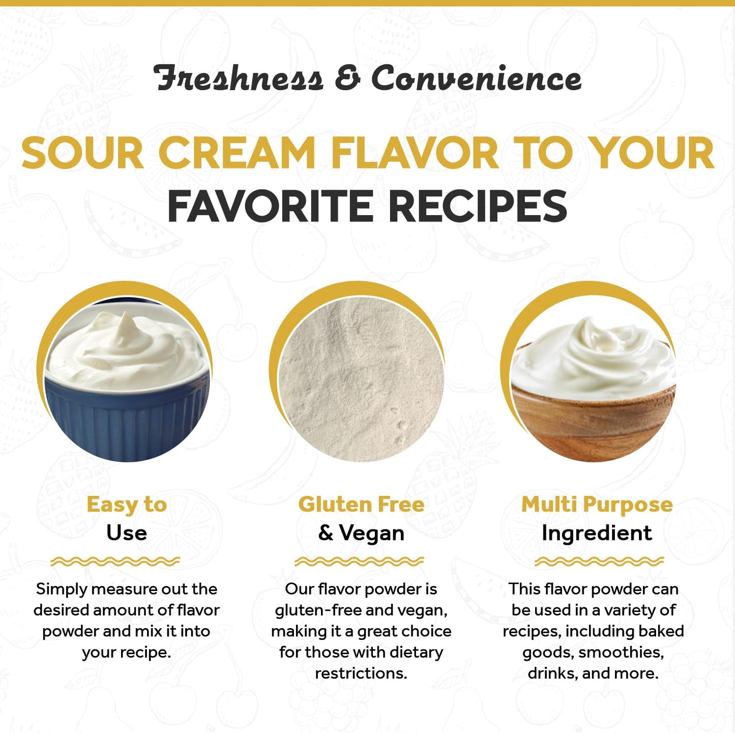 Fanale Premium Sour Cream Mix Bubble Tea Flavoring Powder | Perfect For Baking, Smoothies, Desserts And Drinks | Instant Flavori
