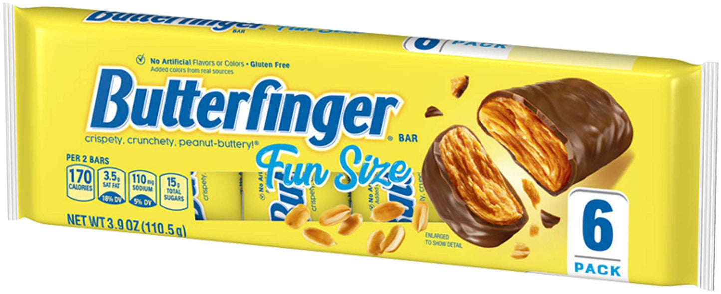 Butterfinger Fun Size Bars 6 Pack Tray, 3.9 Oz