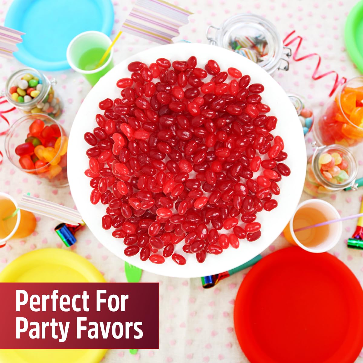 Favereds Jelly Beans Fruit Chews Candy For Kids And Party Favors - Starburstjelly Beans Fave Red Candies Watermelon, Cherry, And