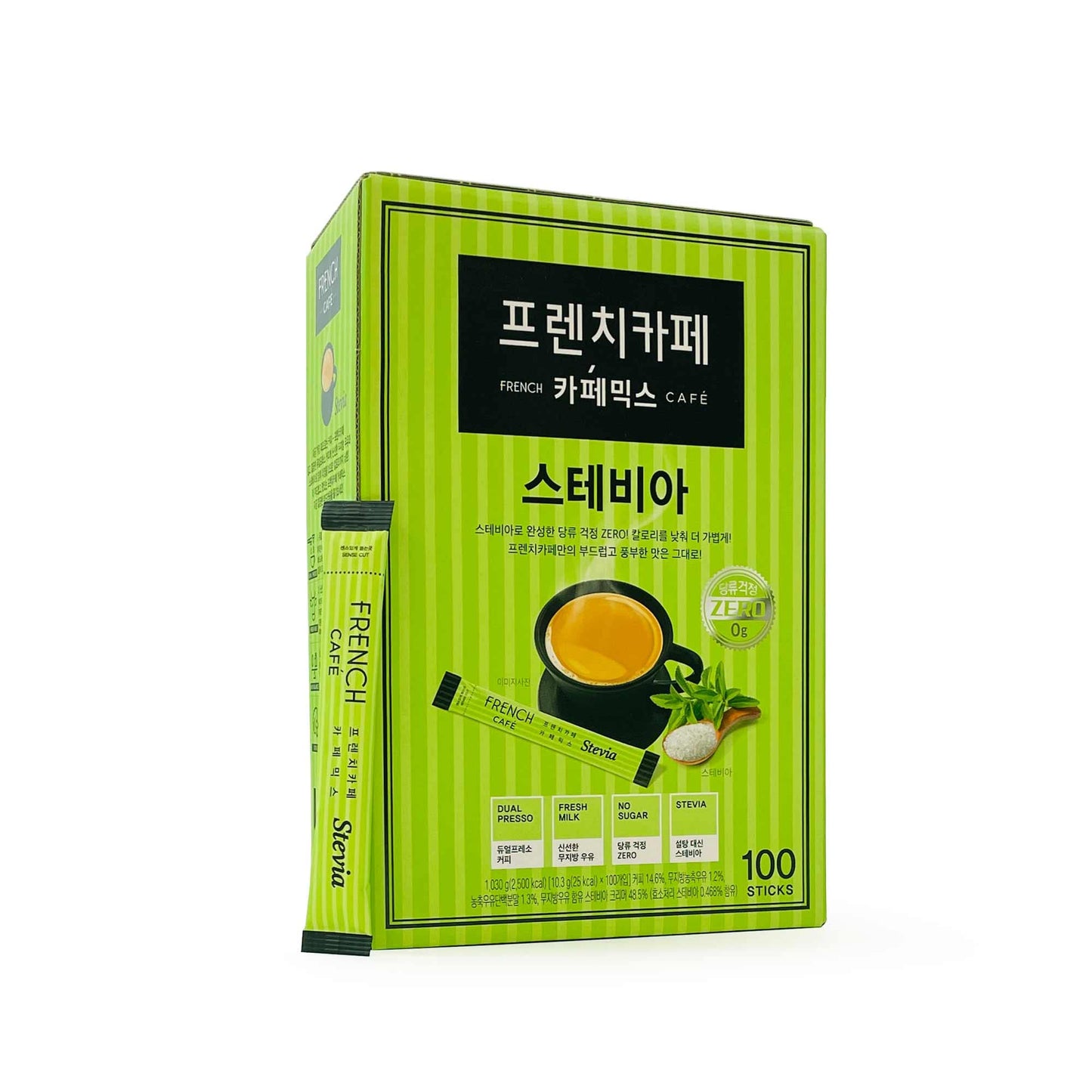 NAMYANG Stevia Instant Coffee Mix, Zero Sugar, 100 Sticks, 0.04 Ounce Pack