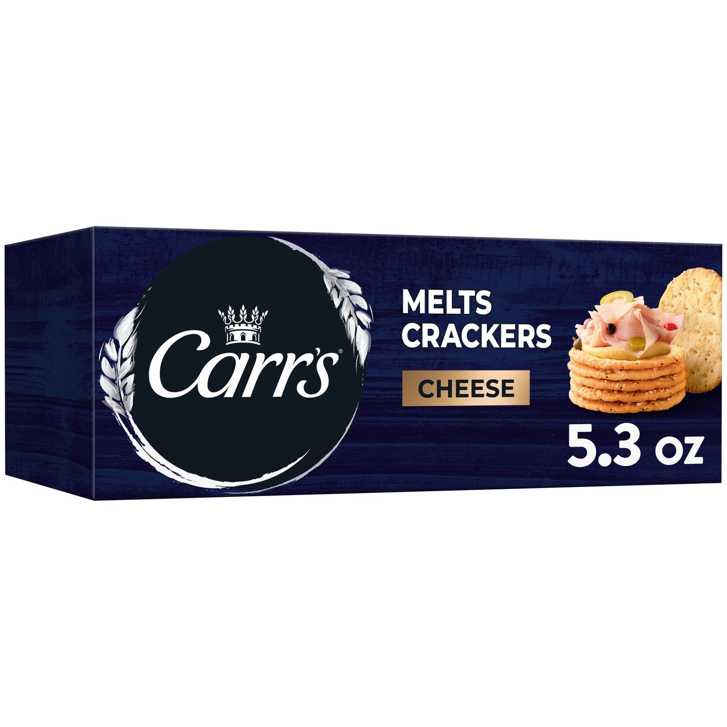Carrs Crackers, Snack Crackers, Party Snacks, Cheese Melts, 5.3oz Box (1 Box)