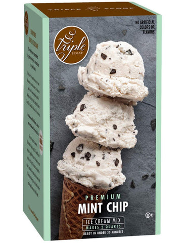 Premium Mint Chocolate Chip Ice Cream Starter Mix For Ice Cream Maker Simple, Easy, Delicious From Gourmet Mix To Maker In 5 Min