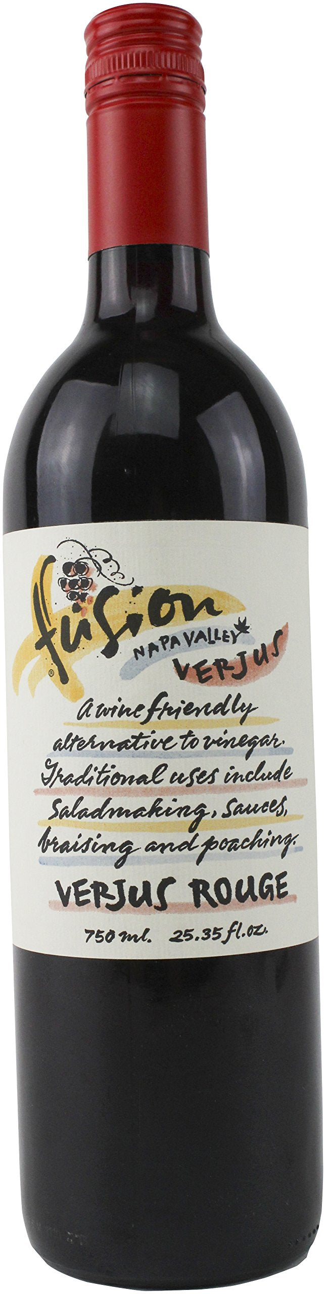 Fusion Napa Valley Verjus Rouge: Juice of Unripe Grapes, 750ml