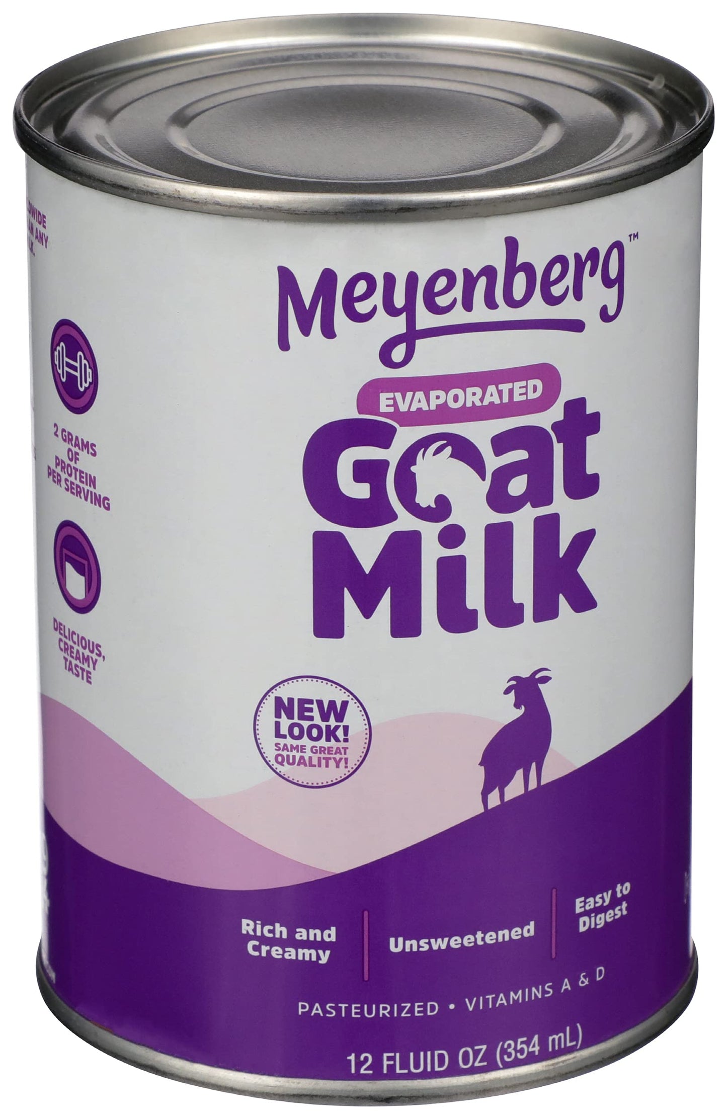 Meyenberg Evaporated Goat Milk, 12 fl oz, Pack of 2, Model 48585