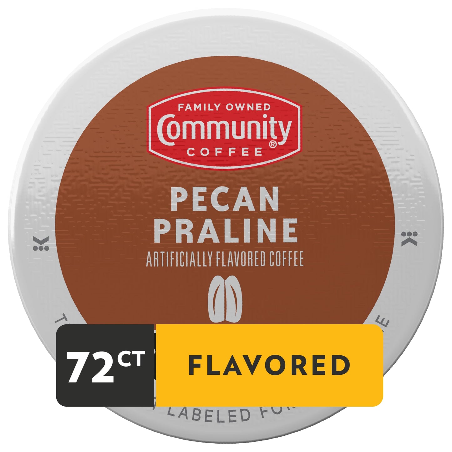Community Coffee Pecan Praline Flavored Coffee Pods, Medium Roast, 72 Count, Compatible with Keurig 2.0, 12 Count (Pack of 6)