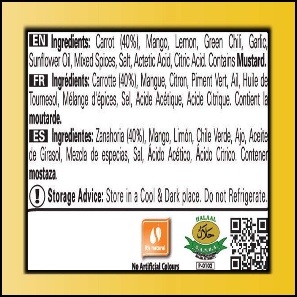 Shan Carrot Pickle - Pickled Carrot in Oil - 10.58 oz (300g) - Vegetarian Friendly - Airtight Pet Jar