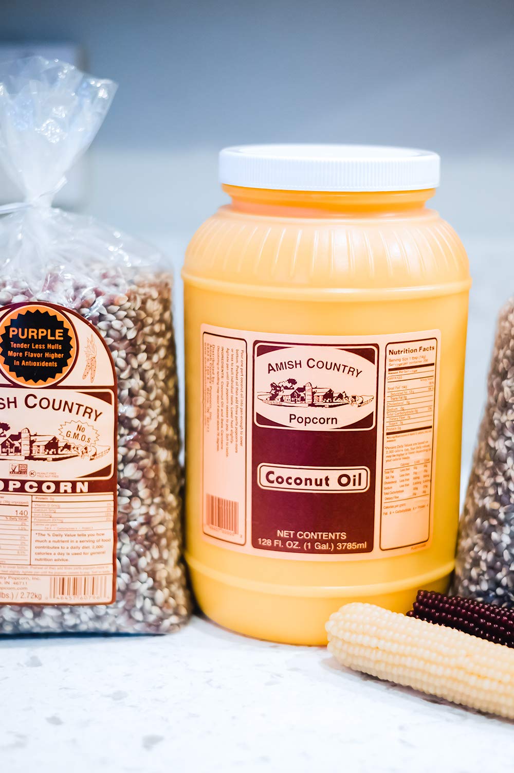 Amish Country Popcorn | Coconut Oil - 1 Gallon | Old Fashioned, Non-GMO and Gluten Free (1 Gallon)