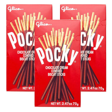 [ Pack Of 3 ] Glico Pocky Biscuit Stick, Chocolate, 2.47 Ounce