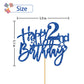Roadsea Happy 2Nd Birthday Cake Topper - Kid Girl Boy Two Years Old Birthday Cake Supplies - 2Nd Birthday Party Decorations - Bl