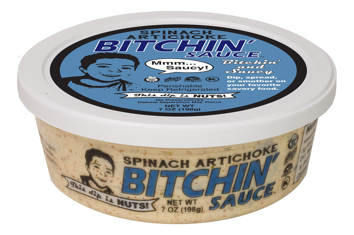 Spinach Artichoke Bitchin Sauce, 7oz - The Almond Dip