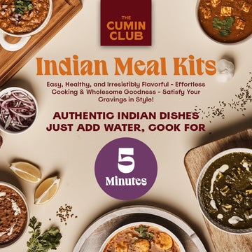 The Cumin Club Variety Pack | 8 Authentic Indian Meals | Ready in 5 Minutes, Just Add Water | All-Natural, No Preservatives | Ve