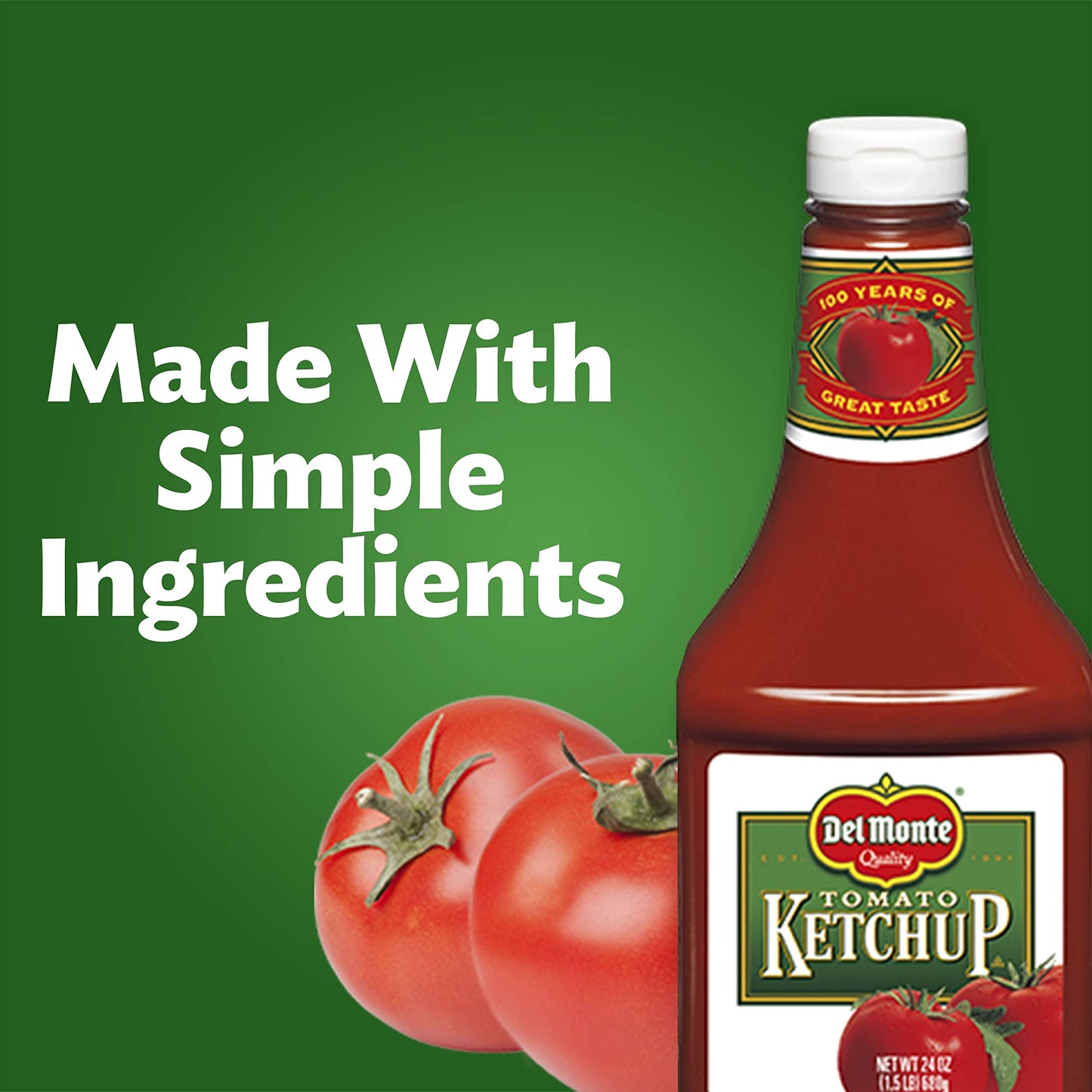 Del Monte Squeeze Bottle Ketchup 24 Oz (Pack Of 12)