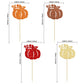 Gyufise 24Pcs Pumpkin Cupcake Toppers Glitter Fall Theme Pumpkin Cupcake Picks Autumn Fall Harvest Theme Baby Shower Kids Birthd