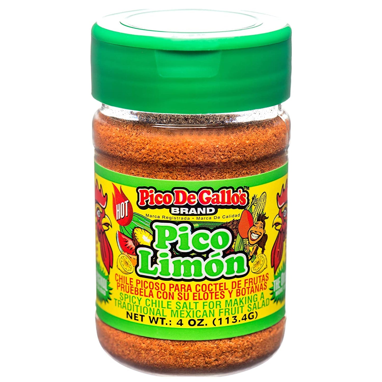Pico De Gallo'S Pico Limon Hot Chile, Salt & Lime Seasoning (1 X 4 Oz. Shaker)