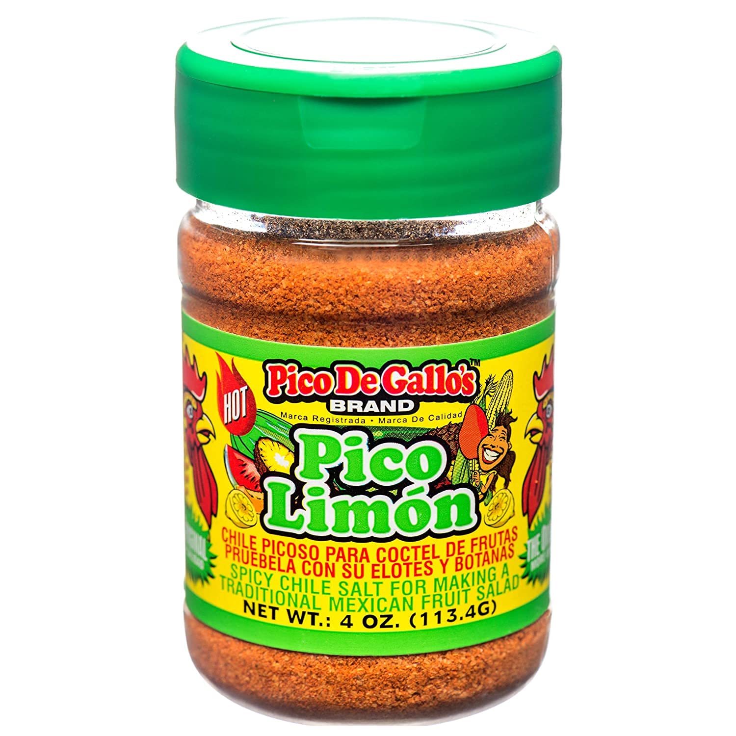 Pico De Gallo'S Pico Limon Hot Chile, Salt & Lime Seasoning (1 X 4 Oz. Shaker)