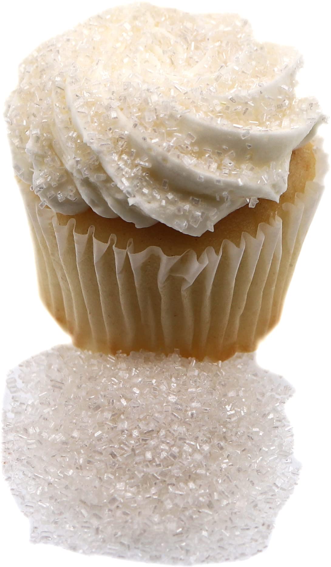 Hobbyland Natural Colored Decorating Sugar Crystals (Pearl White) Made With Natural Food Coloring, Handcrafted Color, Large Size