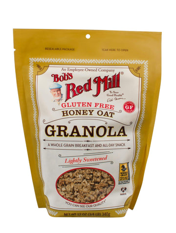 Bob'S Red Mill Gluten Free Honey Oat Granola, 12-Ounce (Pack Of 4)