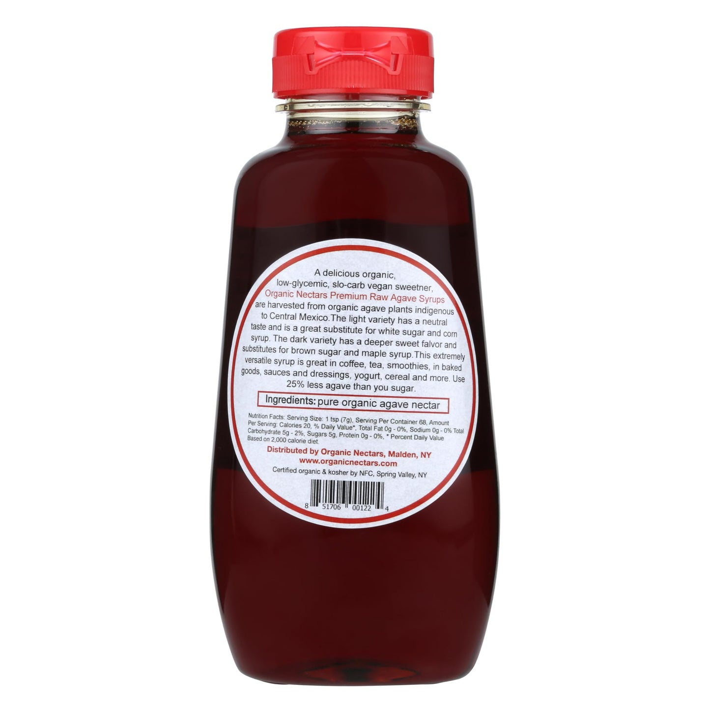 Organic Nectars Dark Agave Syrup - 17 Fl Oz (Pack of 1)