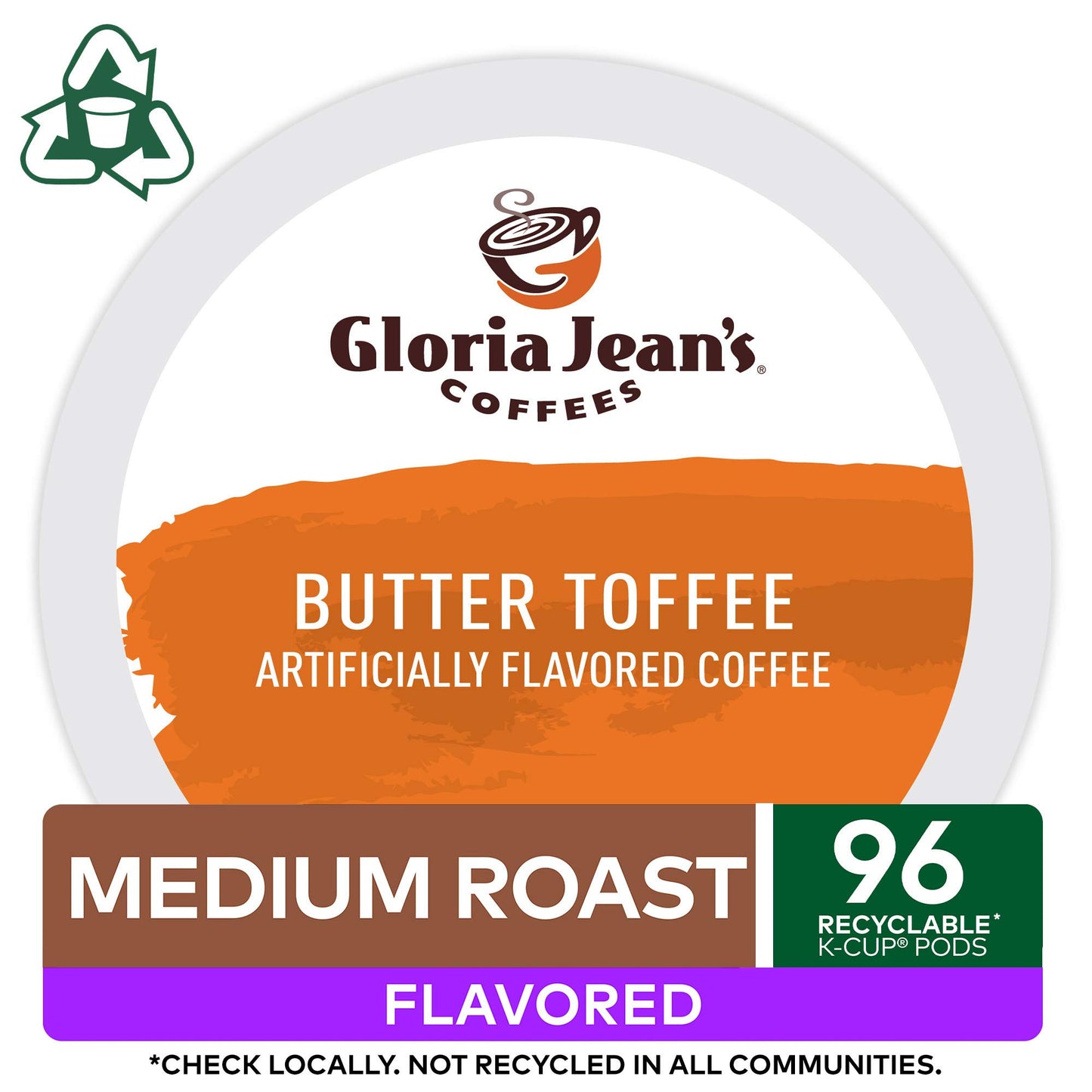 Gloria Jean'S Butter Toffee, Keurig Single-Serve K-Cup Pods, Medium Roast Coffee, 96 Count (4 Packs Of 24)