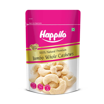 Happilo 100% Natural King Size 200G Whole Cashew Nuts | Whole Kaju Nuts | Nutritious & Delicious Healthy Snack | Gluten Free | P