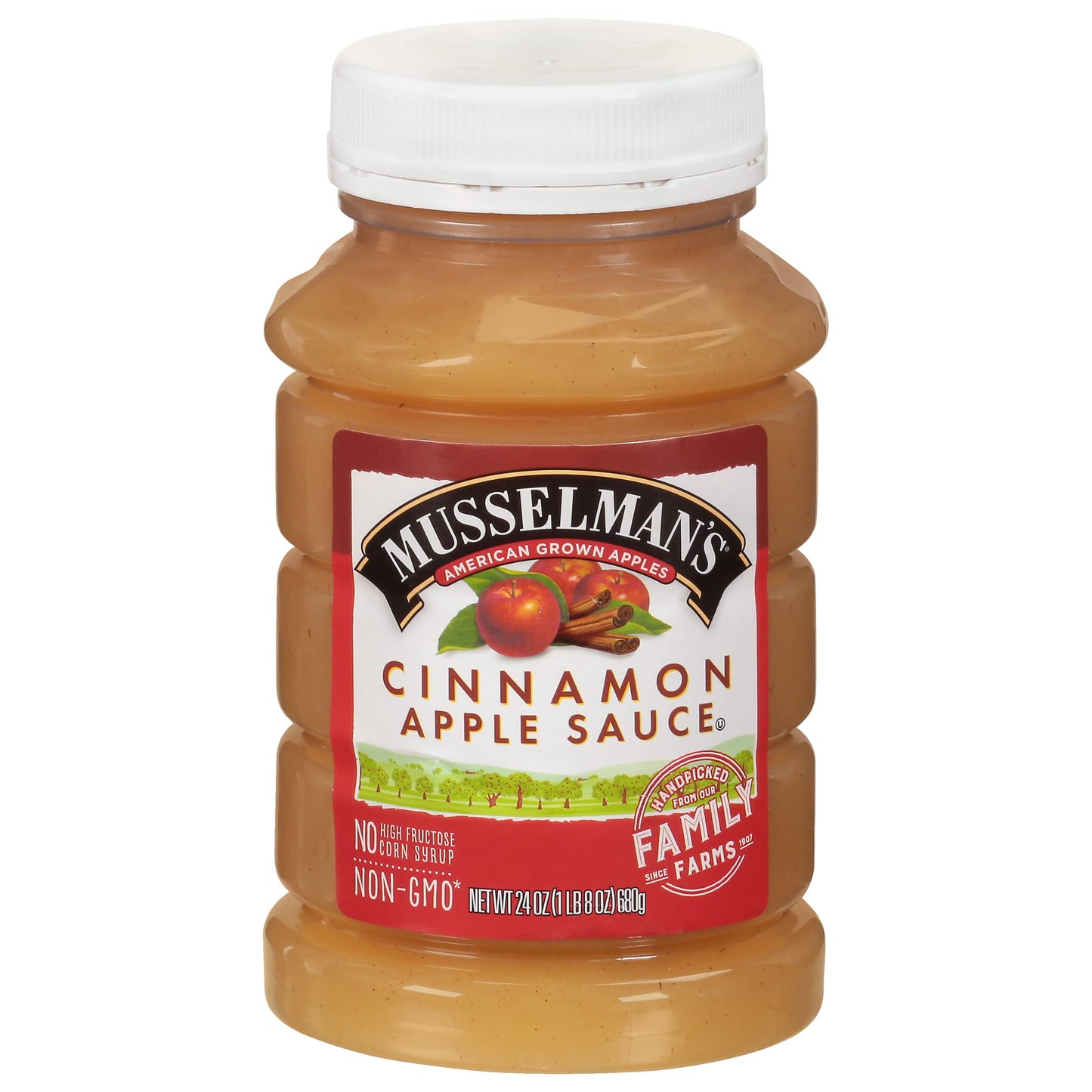 Musselmans Deluxe Cinnamon Applesauce 24 oz (Pack of 12)