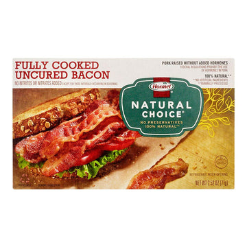 Hormel Natural Choice, Fully Cooked Uncured Bacon, 2.52 oz