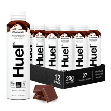Huel Ready-To-Drink | Chocolate Meal Replacement Drink | High Protein Drink | Nutritionally Complete, Low Sugar, High Fiber, Pla