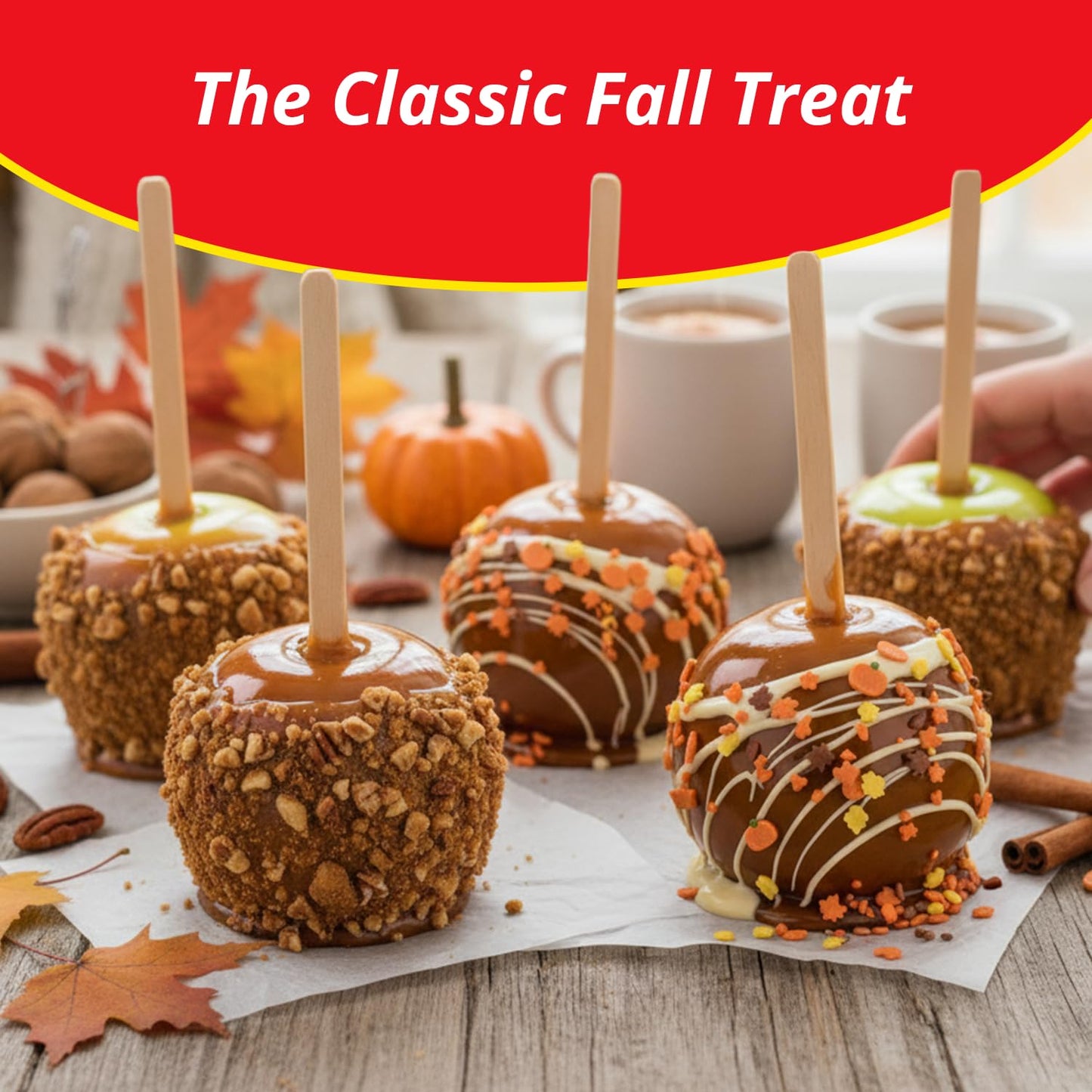 Concord Caramel Apple Wrap 6.05 oz Package (Value 3 Pack - Makes 15 Fresh Caramel Apples)