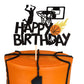 YCTHUNFISH Basketball Cake Topper - Glitter NBA Fan Theme - Small - Basketball-1