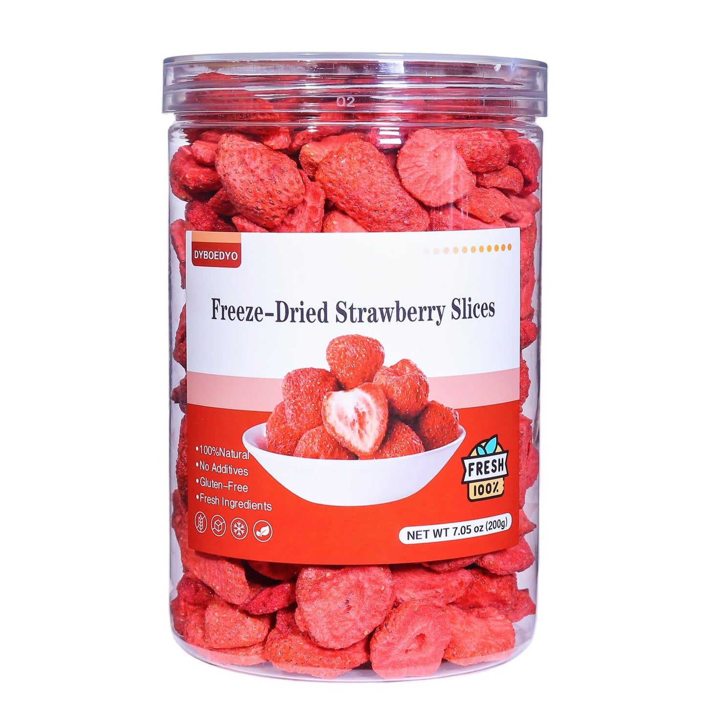 Freeze Dried Strawberries Slices for Yogurt, Smoothies, and Baking | Fruits Snack & Dessert Topping |Dry Strawberry Crisps, Yumm