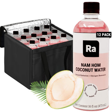 Ra Beverages 100% Coconut Water | USDA Organic Coconut Water | Thai Nam Hom Coconuts | No Added Sugar | Magnesium & Potassium | 