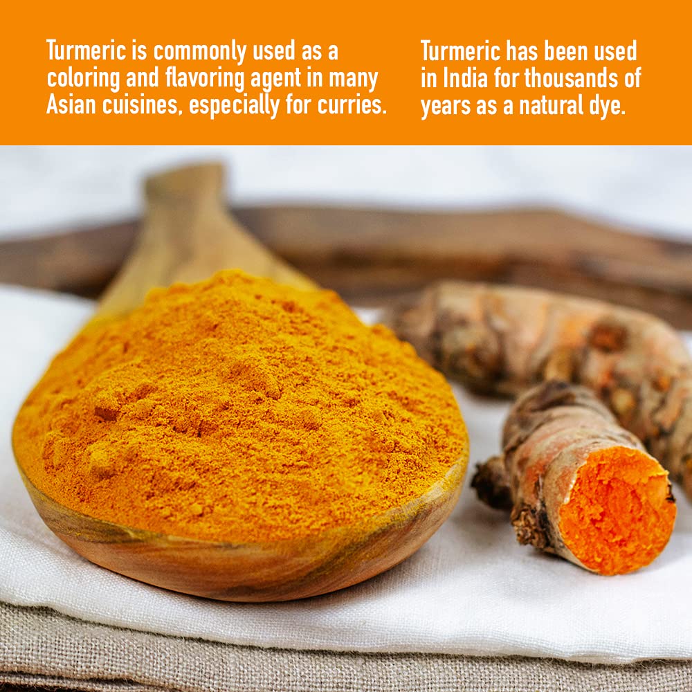 HQOExpress Bulk Organic Ground Turmeric Powder - 5 lb Value Bag (80 oz) USDA Organic | Non-GMO | Kosher | Sustainably Grown | Lab Tested | Legacy Brand Since 1977