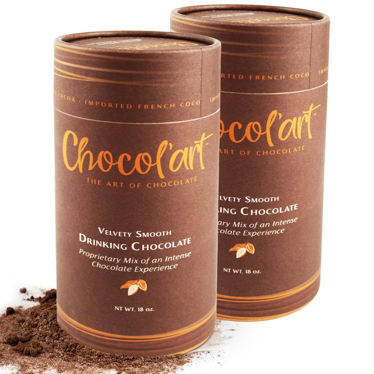 Chocolart Hot Cocoa Mix, Premium Rich Chocolate, Dairy Free, Nut Free, Gluten Free, Non-GMO, 18 oz (2 Pack)