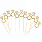 50 Pack Cupcake Toppers Gold Glitter Mini Diamond Ring Cakes Toppers for Marriage Engagement Anniversary Birthday Valentines Party Cake Decor