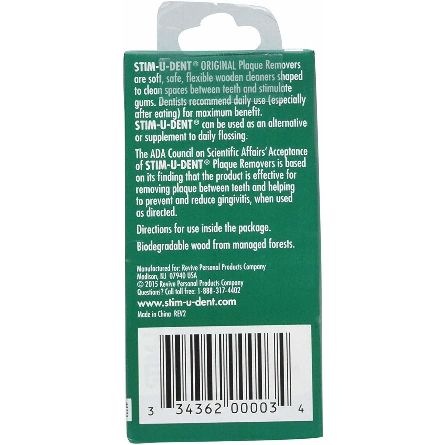 Stim-U-Dent Plaque Removers Mint 100 Each (Pack Of 9)