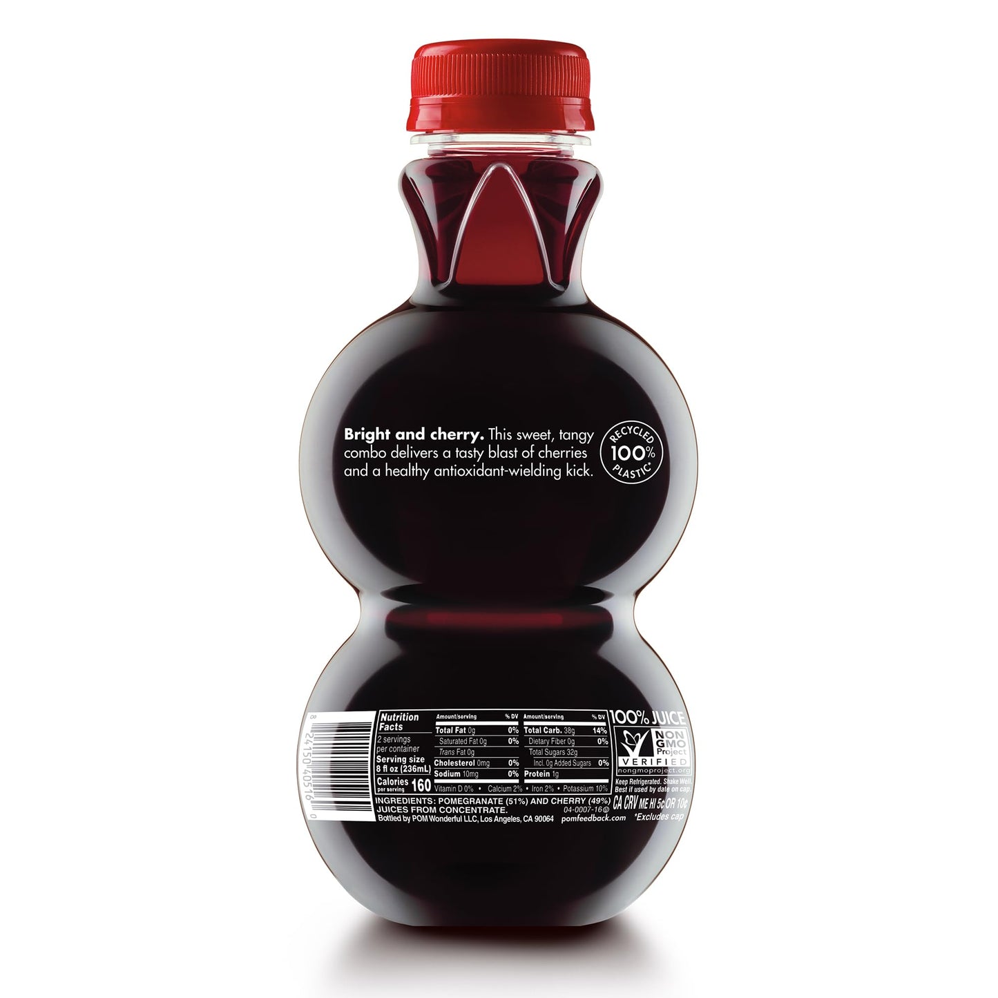 POM Wonderful Pomegranate Cherry 100% Juice, 16 Fl Oz (Pack of 6)