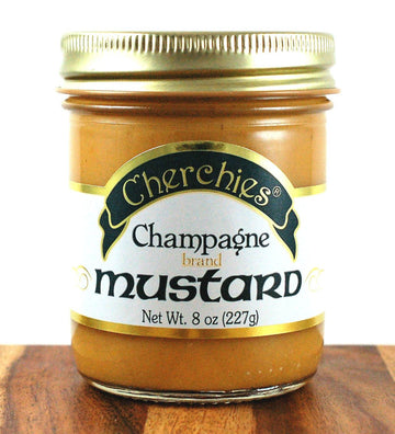 Cherchies Champagne Brand Mustard, 8 Ounce, Pack of 1, Gourmet Condiment