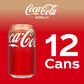 Coca-Cola Vanilla Soda, 12 Fl Oz Cans, 12 Pack, Refreshing Flavor