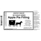Amish Pie Filling - Two 32 Oz Jars (Apple No Sugar Added)